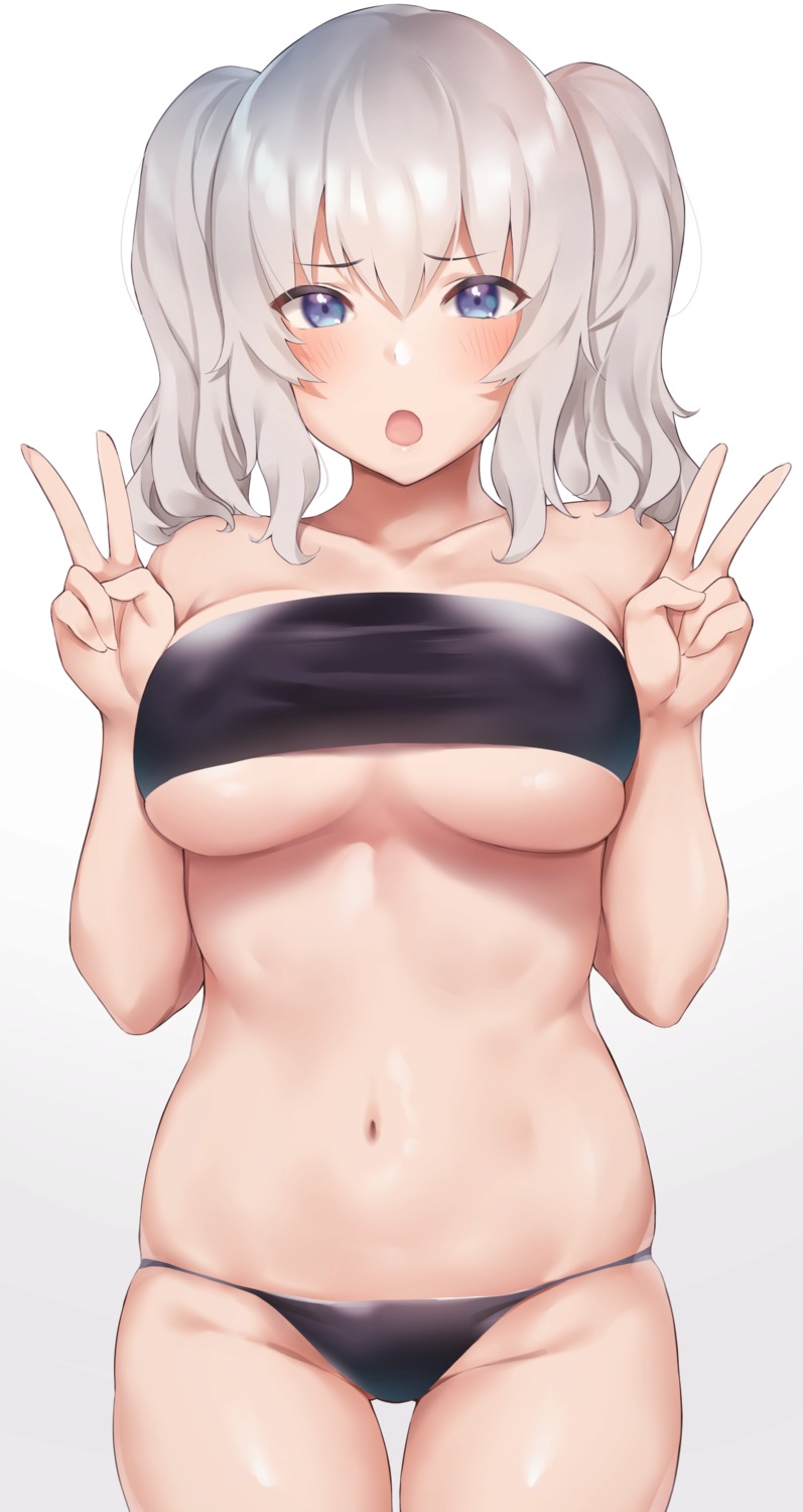 Usa B Kantai Collection Kashima Kancolle Bikini Swimsuits Underboob